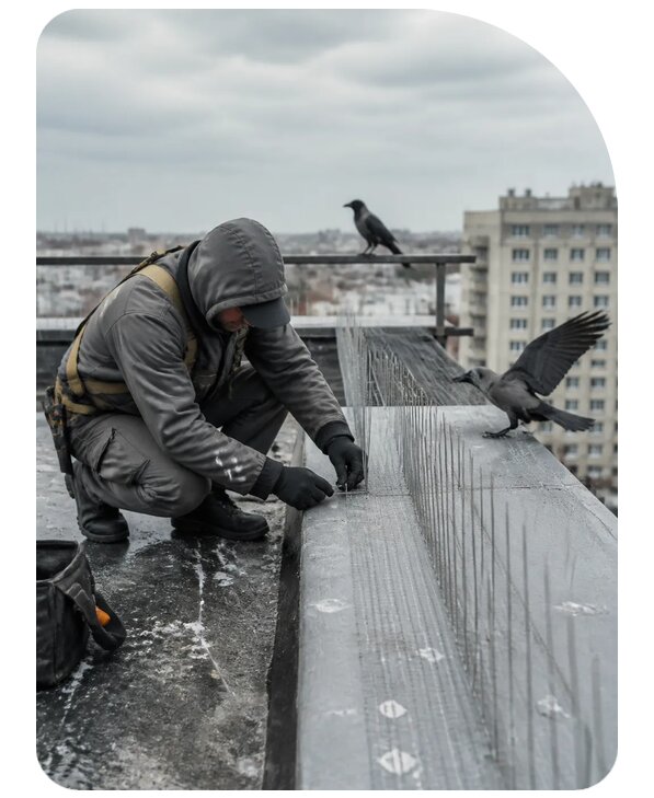 Защита от ворон под ключ в Боровичах по цене от 5212 р. | Сенат-Брв